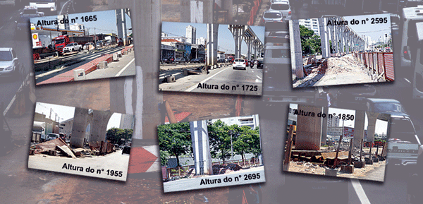 Avenida tem problemas em diversos pontos (Fotos: Ale Vianna/FolhaVP) anhaia1